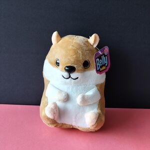3/$25💙Belly Buddies Belly Buddy Hamster Light Brown Tan Plush Animal NANCO